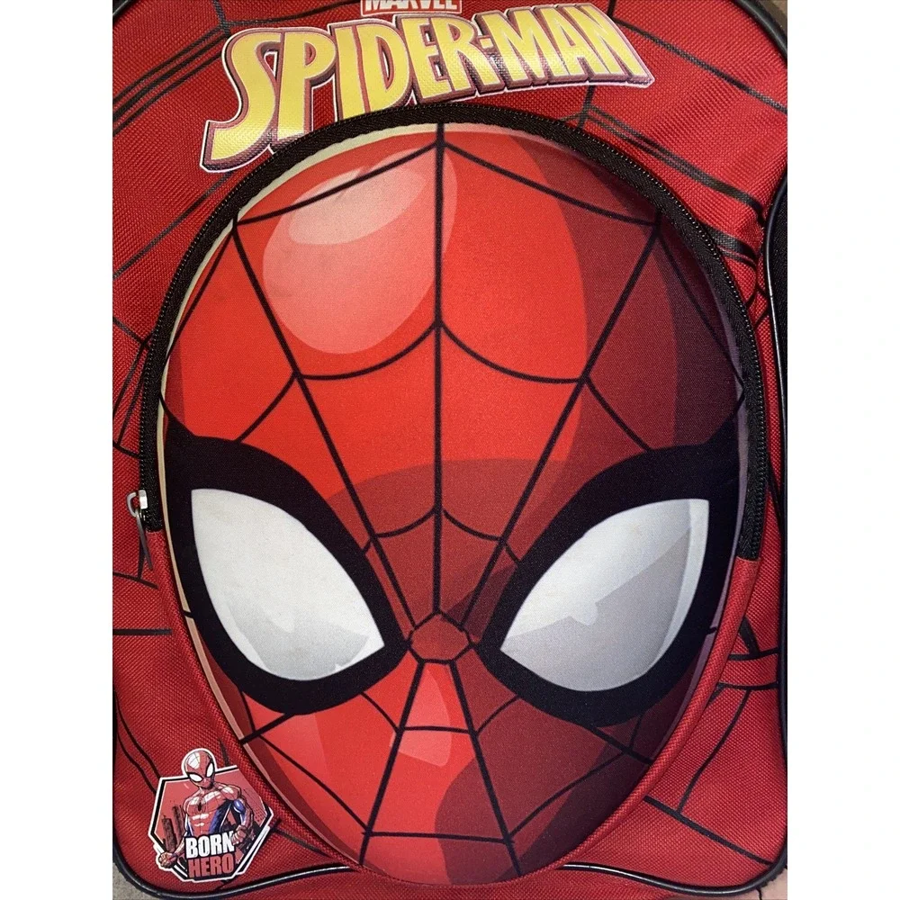 Marvel Spider-Man Backpack School Bag 3D Front Pocket Born Hero Unisex Movie